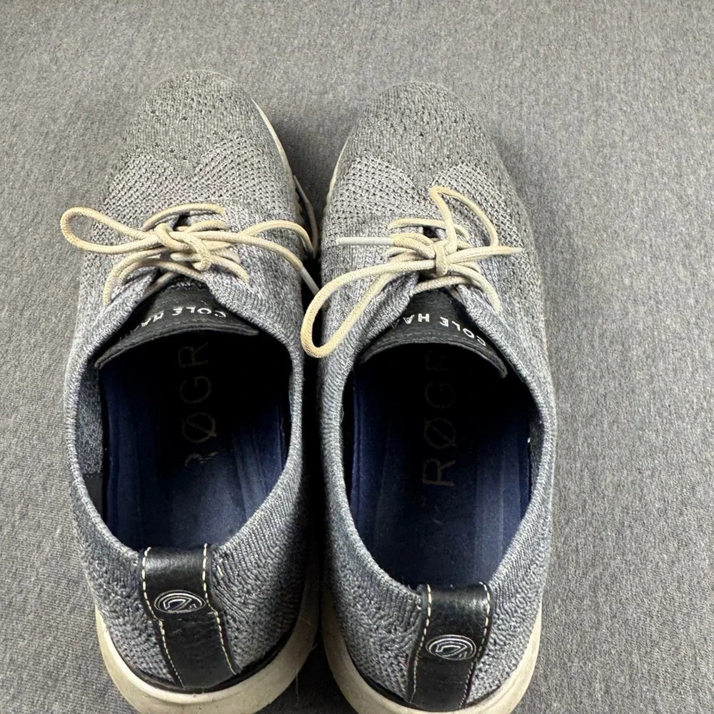 Cole‎ Haan ZEROGRAND Stitchlite Grey Knit Wingtip Oxford Shoes C27565 Mens 9.5 M